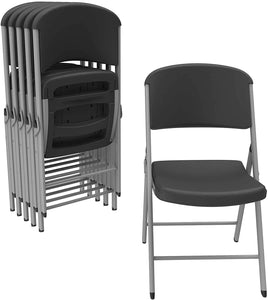 Lifetime 80844 Classic Folding Chair, 6 Pack, Black