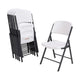 Lifetime 80747 Classic Folding Chair, 6 Pack, White Granite