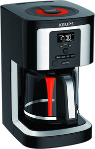 KRUPS, EC322, 14-Cup Programmable Coffee Maker, Professional Permanent Gold-Tone, Thermobrew Technology, Black