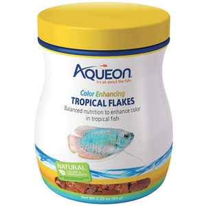 Aqueon Color Enhancing Tropical Flakes Fish Food - 2.29 oz