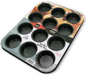 Kole Imports Muffin Bake Pan Kitchen Essentials, 13 3/4" x 10 1/2", Multicolor
