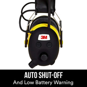 3M WorkTunes AM/FM Hearing Protector with Audio Assist Technology, 24 dB NRR, Ear protection for Mowing, Snowblowing, Construction, Work Shops