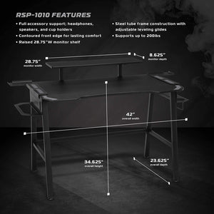 RESPAWN 1010 Gaming Computer Desk, in Gray