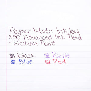 Paper Mate InkJoy 550RT Retractable Ballpoint Pens, Medium Point, Black, Box of 12 (1951345)