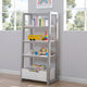 Delta Children Ladder Shelf, White/Grey