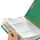 Smead Pressboard Classification File Folder with SafeSHIELD Fasteners, 2 Dividers, 2" Expansion, Letter Size, Green, 10 per Box (14033)