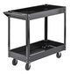 Muscle Rack SC3016 Industrial Black Commercial Service Cart, Steel, 220Lbs Capacity, 33" width x 30.5" Height x 16" Depth, 2 Shelves, 30.5" Height, 33" width, 16" Length, 2-Level
