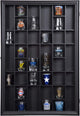 Gallery Solutions 18x26 Display Hinged Front, Black Shot Glass Case OD 17.8875X21.3125