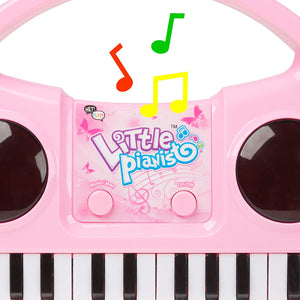 Kids Karaoke Machine with Microphone, Includes Musical Keyboard & Lights - Battery Operated Portable Singing Machine for Boys and Girls by Hey! Play!