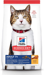 Hill's Science Diet Dry Cat Food, Adult 7+ for Senior Cats, Chicken Recipe