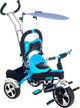 Tricycle Stroller Bike, 3-1 Stroller with Removable Canopy and Stroller Organizer by Lil' Rider, Ride on Toys for Boys and Girls, 1 - 5 Year Old, Blue