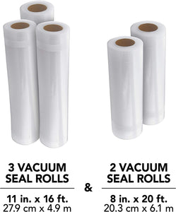 FoodSaver 8" & 11" Rolls with unique multi layer construction, BPA free, Multi-Pack