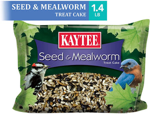 Kaytee Seed & Mealworm Treat Cake, 1.4 lb