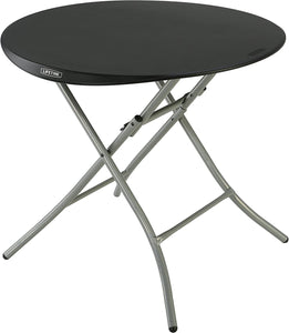 Lifetime Products Round Folding Table, 33", Black