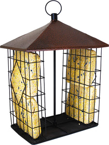Fly-Through Suet Cake Feeder | Holds up to 4 Suet Cakes for Wild Birds