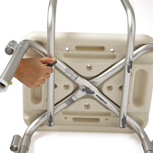 Medline Shower Chair Bath Seat with Padded Armrests and Back, Great for Bathtubs, Supports up to 350 lbs