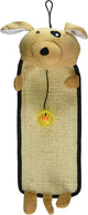 Kole KI-OF801 Plush Dog Shaped Cat Scratch Pad with Dangle Toy, One Size