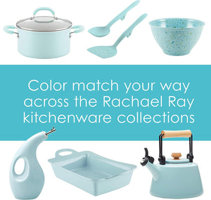 Rachael Ray 6.5-Qt. Covered Cast Iron Dutch Oven, Quart, Light Blue Shimmer
