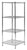 Muscle Rack SWS181847-4C Wire Shelf Slim Spacesaver 18”W x 18”D x 47”H, 4 Shelves, 47