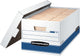 Bankers Box STOR/File Medium-Duty Storage Boxes, FastFold, Lift-Off Lid, Letter, 4 Pack (0070104)