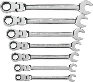 GEARWRENCH 4 Pc. 12 Point Flex Head Ratcheting Combination Metric Wrench Completer Set - 9903D