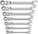 GEARWRENCH 4 Pc. 12 Point Flex Head Ratcheting Combination Metric Wrench Completer Set - 9903D
