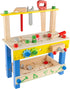 Hey! Play! Toy Workbench – Kids Wood Pretend Play Tabletop Building Workshop & Tool Playset with Accessories for Boys & Girls – STEM Education