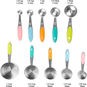 Classic Cuisine Measuring Cups & Spoons Set, Normal, Stainless Steel