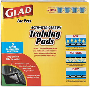 Glad for Pets Black Charcoal Puppy Pads | Puppy Potty Training Pads That ABSORB & NEUTRALIZE Urine Instantly | New & Improved Quality, 150 count