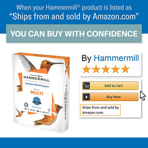 Hammermill Premium Multi-Purpose 24lb Copy Paper, in Bright, Acid Free, Printer
