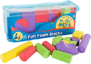 Hey! Play! Kids Foam Building Blocks – Stacking Toys for Children Nontoxic EVA Shapes Creative Design Quiet Time Play Educational Sensory Toy