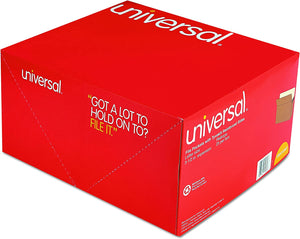 Universal 15343 3 1/2 Inch Expansion File Pockets, Straight Tab, Letter, Redrope/Manila, Box of 25