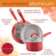 Rachael Ray Create Delicious Nonstick Multi-Pot/Steamer Set, 3 Piece, Red Shimmer