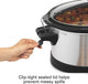 Hamilton Beach Stay or Go Portable 6-Quart Slow Cooker With Lid Lock, Dishwasher-Safe Crock, Silver (33262)
