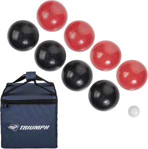 Triumph 100mm Classic Bocce Ball Set - Includes 8 Bocce Balls, Jack and Carry Case