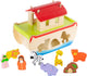 Hey! Play! Noah’s Ark Kids Playset – Hand Painted Hardwood Children’s Bible Figurine Toys for Sunday School, Play Time, Christian Religious Study, Brown (80-YC-042)