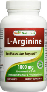 Best Naturals L-Arginine Tablet, 1000 mg, 120 Count