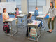 Offex M Student Manual Adjustable Desk-Light Medium Gray