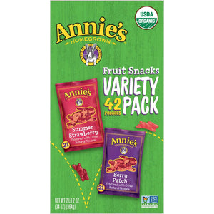 Expect More Annie's Organic Fruit Snack Variety Pack (0.8 oz, 42 ct.)