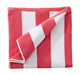 Great Bay Home 100% Cotton Plush Cabana Stripe Oversize Velour Beach Towel (40x70) Brand. (Pink)