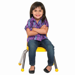 ECR4Kids 10" to 16" School Stack Chair with Steel Chrome Legs (6-Pack)