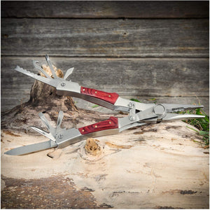 Sheffield 12704 Dual Head 15-In-1 Multi Tool, Perfect Camping Gadgets for Backpacking, EDC, hiking survival kit & more