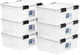 IRIS USA, Inc. USB-S WEATHERTIGHT Storage Box, 6 Pack, 30 Quart, Clear