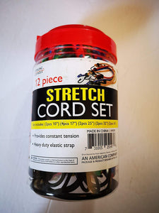 Heavy Duty Stretch Cord Set - Pack of 12