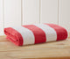 Great Bay Home 100% Cotton Plush Cabana Stripe Oversize Velour Beach Towel (40x70) Brand. (Pink)