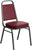 Flash Furniture 4 Pk. HERCULES Series Trapezoidal Back Stacking Banquet Chair in Burgundy Vinyl - Silver Vein Frame