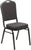 Flash Furniture 4 Pk. HERCULES Series Crown Back Stacking Banquet Chair in Gray Fabric - Silver Vein Frame