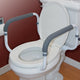 Carex Toilet Support Rail, Steel Support Rail with Adjustable Width, for Assistance Sitting and Standing from Toilet