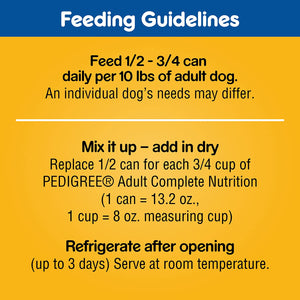 Pedigree Homestyle Meals Adult Wet Dog Food, 13.2 oz Cans