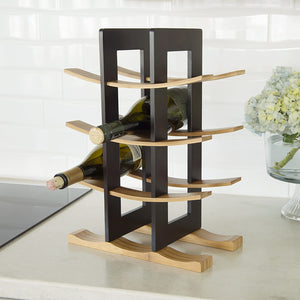 Anchor Home Collection 98617 Bamboo Wine Rack with Espresso Finish, Natural
